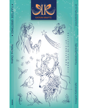 Katkin Krafts Yuletide Greetings A5 Clear Stamp Set (KK0048) (OUTLET)