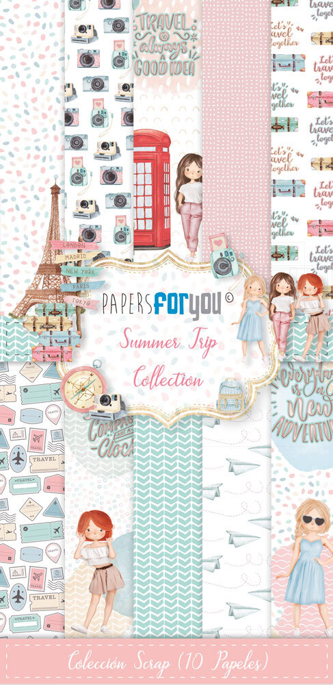 Papers For You Summer Trip Slim Paper Pack (10pcs) (PFY-12136) (DISCONTINUED)