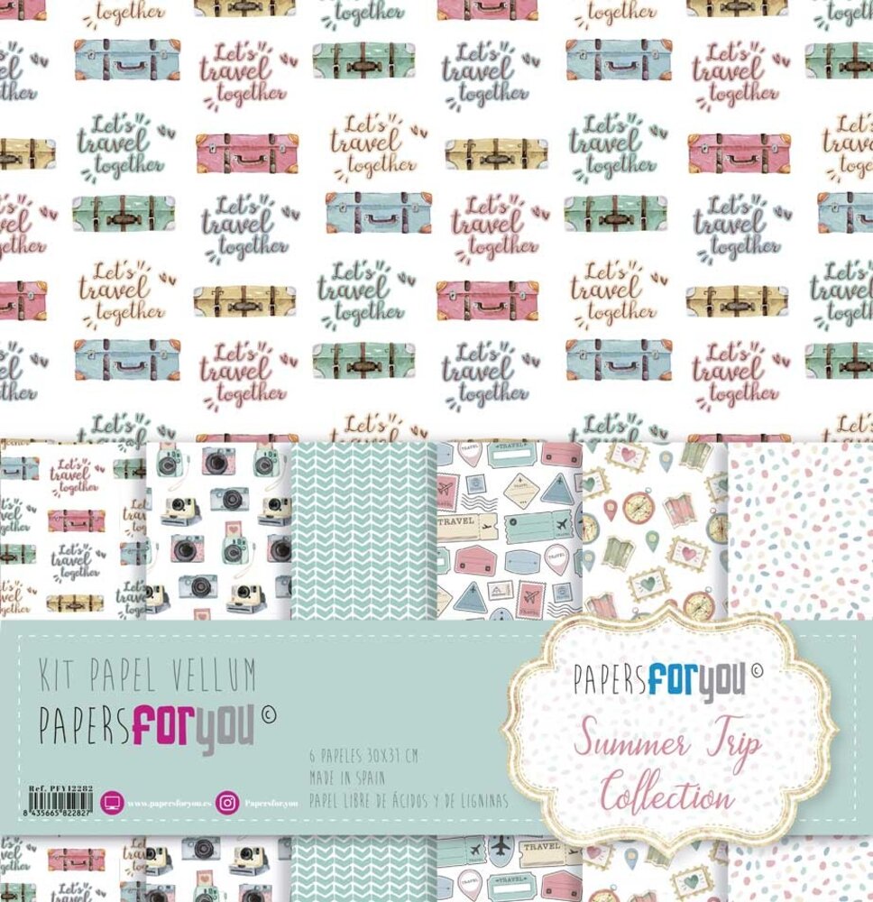 Papers For You Summer Trip Vellum Paper Pack (6pcs) (PFY-12282) (DISCONTINUED)