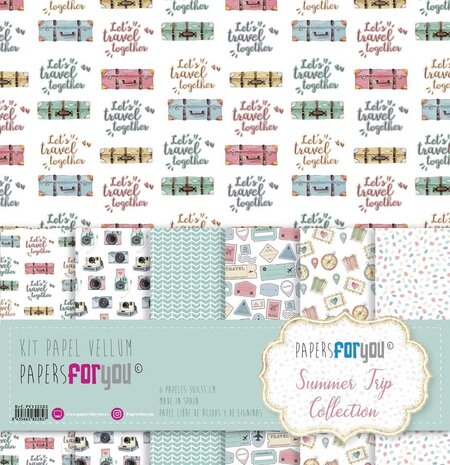 Papers For You Summer Trip Vellum Paper Pack (6pcs) (PFY-12282) (DISCONTINUED)