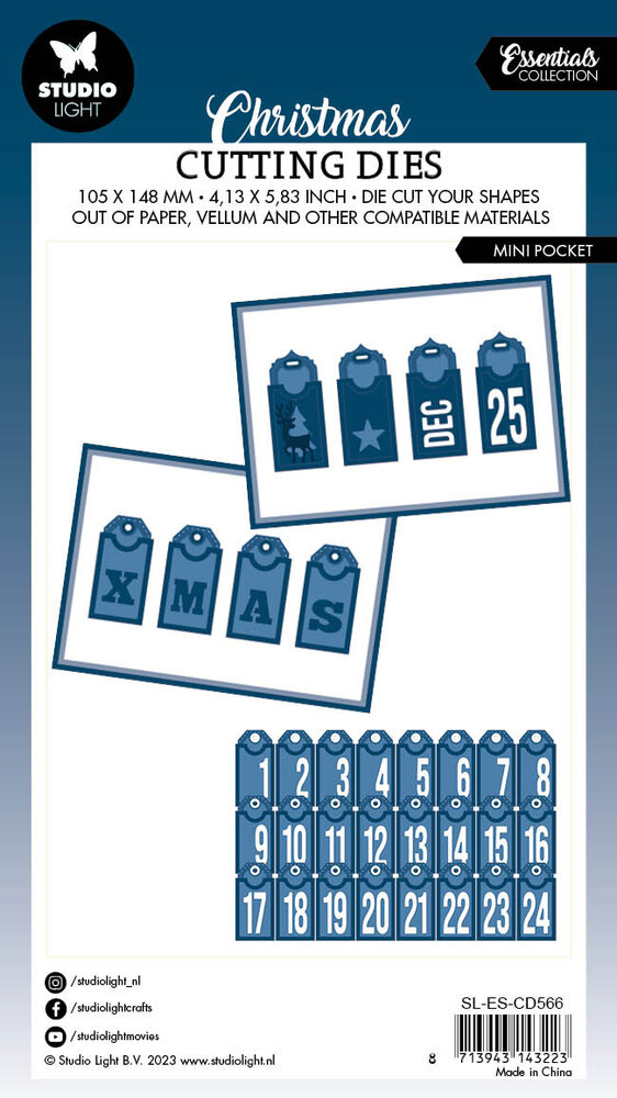 Studio Light Mini Pocket Christmas Essentials Cutting Dies (SL-ES-CD566) (OUTLET) Studio Light Mini Pocket Christmas Essentials Cutting Dies (SL-ES-CD566) (OUTLET)