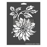 Re-Design with Prima Dahlia Garden 9x12 Inch Decor Stencils (665326) (DISCONTINUED)