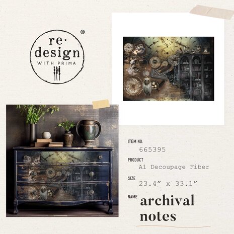 Re-Design with Prima Archival Notes A1 Decor Rice Paper (665395) (DISCONTINUED) Re-Design with Prima Archival Notes A1 Decor Rice Paper (665395) (DISCONTINUED)