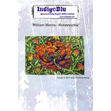 IndigoBlu William Morris Honeysuckle A6 Red Rubber Stamp (IND1101) (OUTLET)