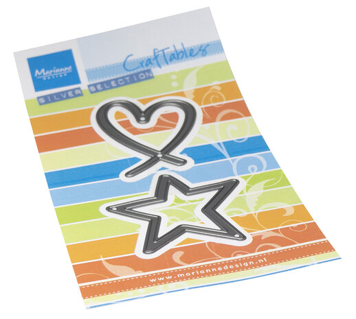 Marianne Design Craftables Heart & Star (CR1631) (DISCONTINUED) Marianne Design Craftables Heart & Star (CR1631) (DISCONTINUED)