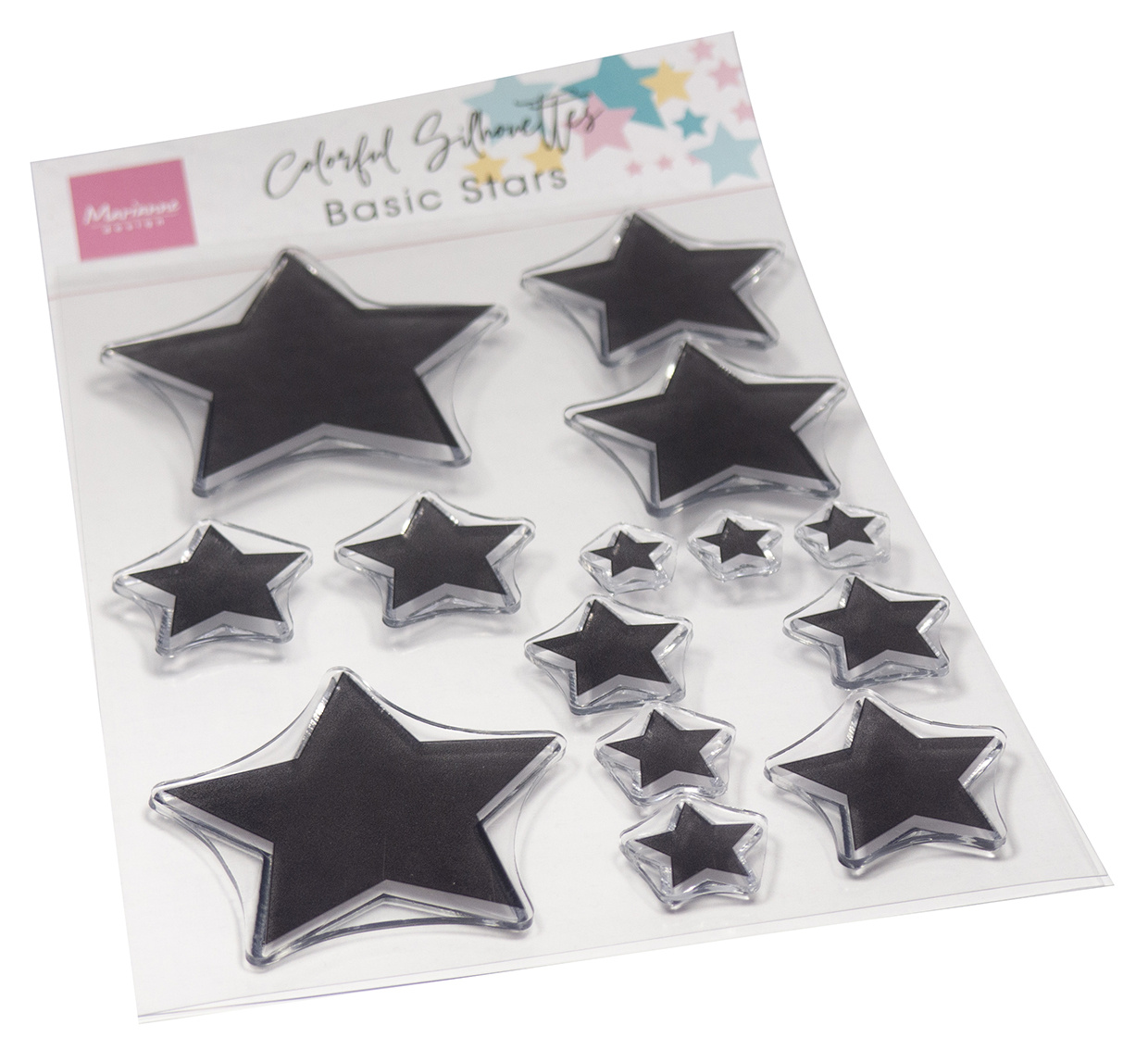 Clear Stamps Colorful Silhouette Basic Stars (CS1148) - Craftlines B.V.