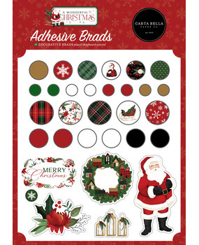 Carta Bella A Wonderful Christmas Adhesive Brads (CBAWC328020) (OUTLET)