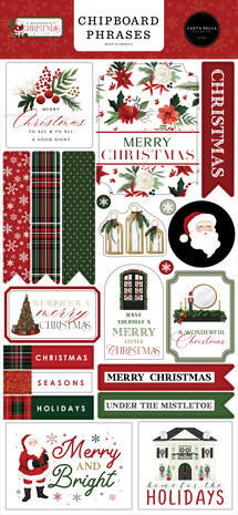 Carta Bella A Wonderful Christmas Chipboard Phrases (CBAWC328022) (OUTLET)