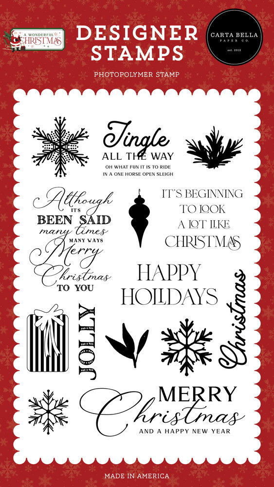 Carta Bella A Lot Like Christmas Designer Stamps (CBAWC328043) (OUTLET) Carta Bella A Lot Like Christmas Designer Stamps (CBAWC328043) (OUTLET)