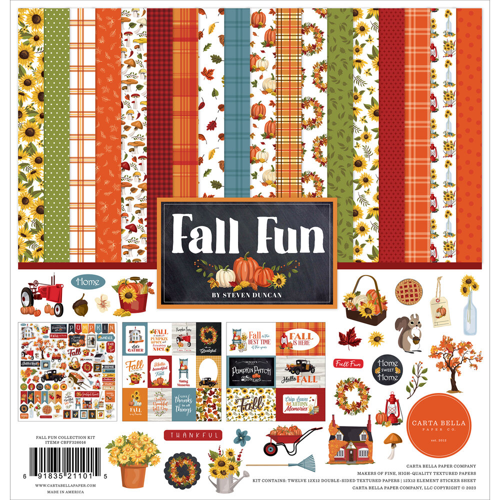 Fall Fun 12x12 Inch Collection Kit (CBFF326016) - Craftlines B.V.