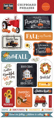 Carta Bella Fall Fun Chipboard Phrases (CBFF326022) (OUTLET)