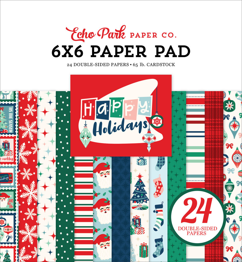 Echo Park Happy Holidays 6x6 Inch Paper Pad (HPH327023) (DISCONTINUED) Echo Park Happy Holidays 6x6 Inch Paper Pad (HPH327023) (DISCONTINUED)