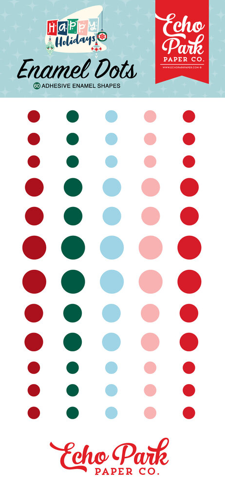 Echo Park Happy Holidays Enamel Dots (HPH327028) (DISCONTINUED)