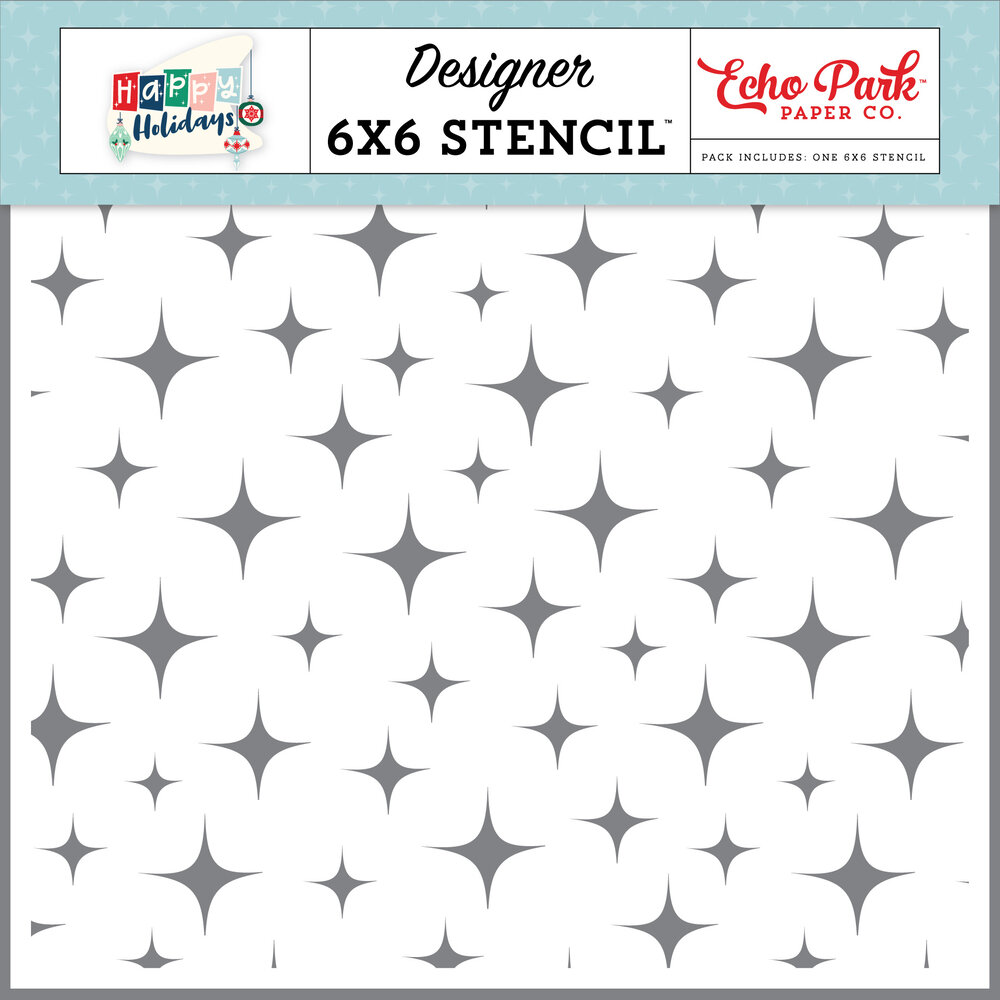 Echo Park Holiday Cheer Sparkle Stencil (HPH327033) (DISCONTINUED) Echo Park Holiday Cheer Sparkle Stencil (HPH327033) (DISCONTINUED)