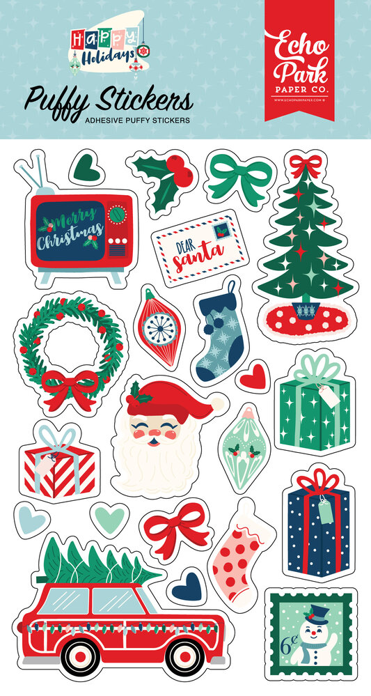 Echo Park Happy Holidays Puffy Stickers (HPH327066) (DISCONTINUED)