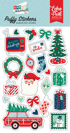 Echo Park Happy Holidays Puffy Stickers (HPH327066) (DISCONTINUED)