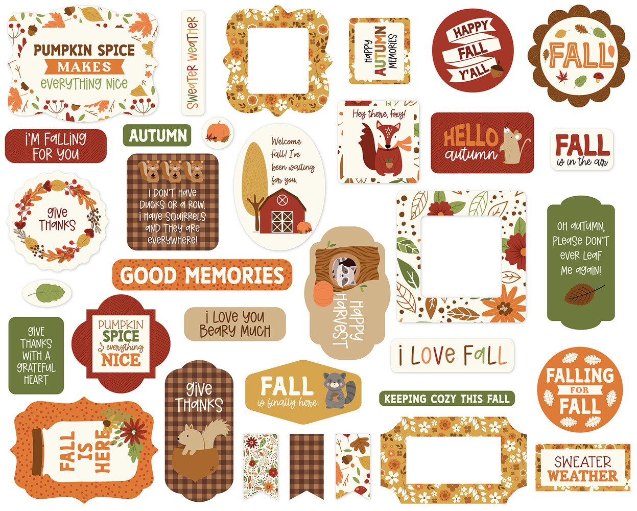 Echo Park I Love Fall Ephemera (LFA225024) (OUTLET) Echo Park I Love Fall Ephemera (LFA225024) (OUTLET)