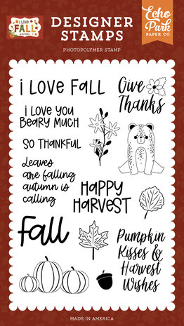 Echo Park Happy Harvest Designer Stamps (LFA225045) (DISCONTINUED)
