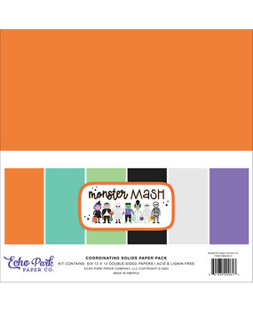 Echo Park Monster Mash 12x12 Inch Coordinating Solids Paper Pack (MM323015) (DISCONTINUED)