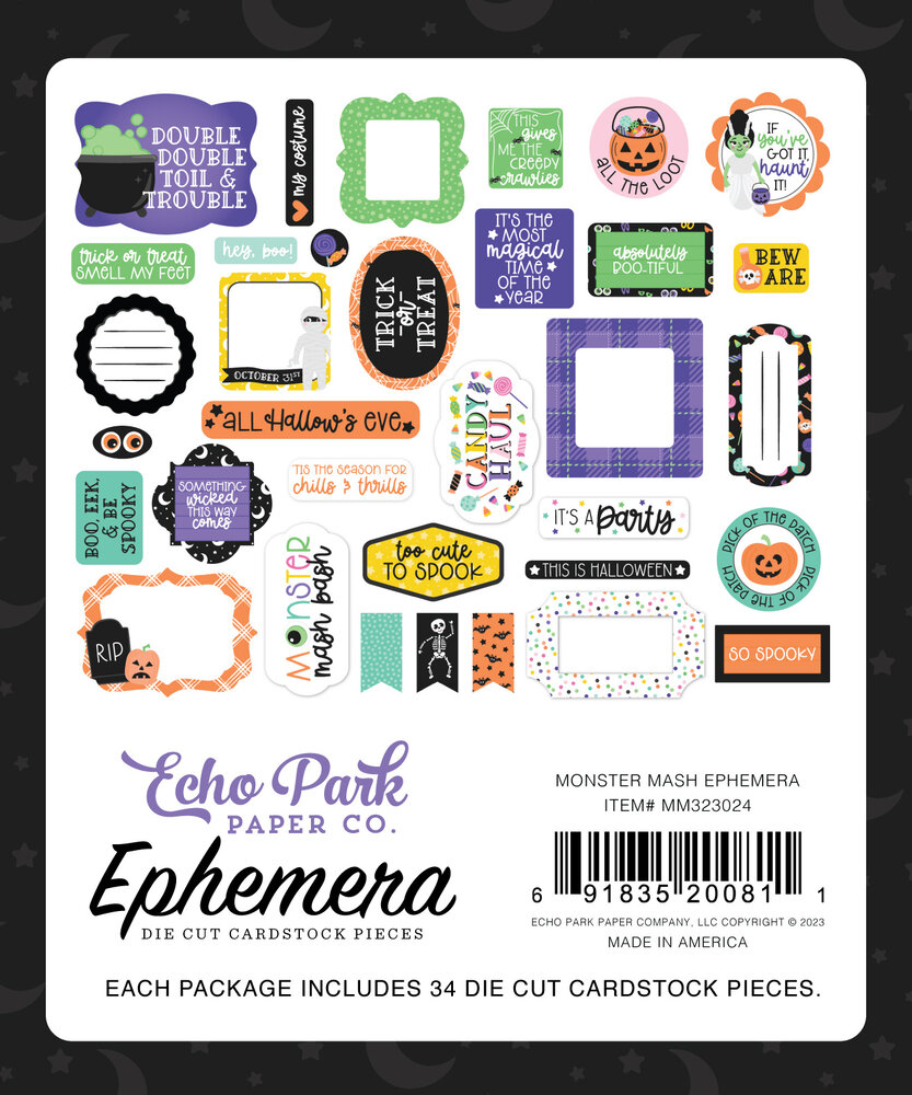 Echo Park Monster Mash Ephemera (MM323024) (DISCONTINUED) Echo Park Monster Mash Ephemera (MM323024) (DISCONTINUED)