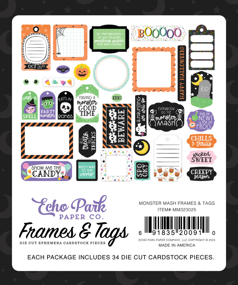 Echo Park Monster Mash Frames & Tags (MM323025) (DISCONTINUED) Echo Park Monster Mash Frames & Tags (MM323025) (DISCONTINUED)