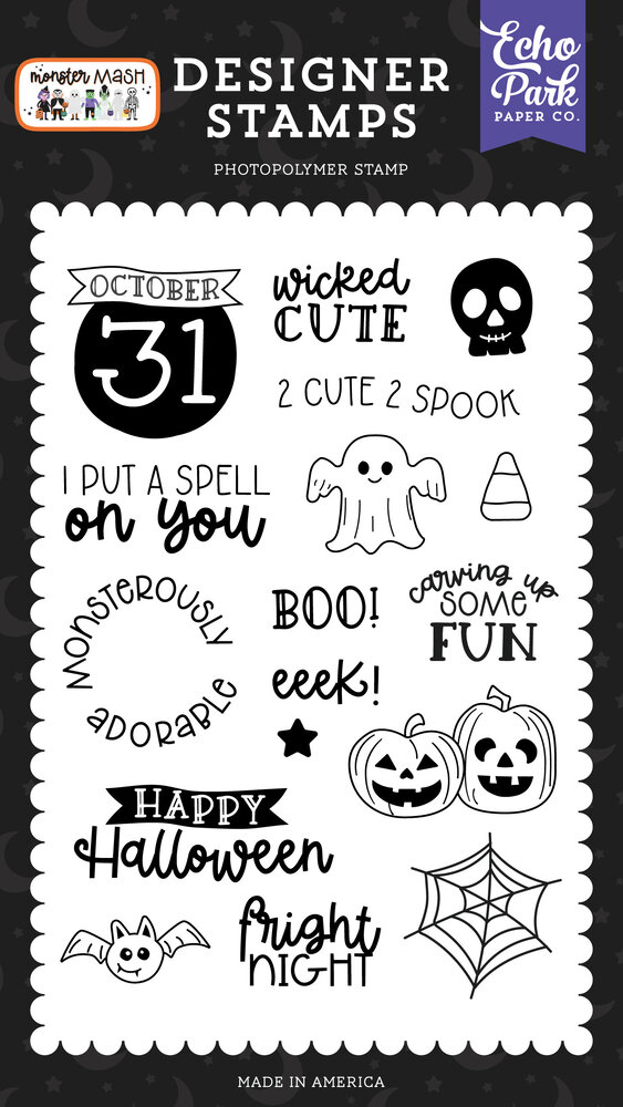 Echo Park 2 Cute 2 Spook Designer Stamps (MM323044) (DISCONTINUED) Echo Park 2 Cute 2 Spook Designer Stamps (MM323044) (DISCONTINUED)