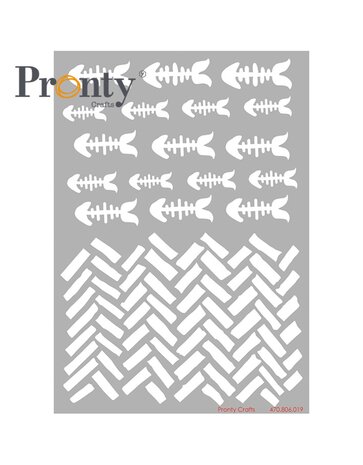 Pronty Crafts Stencil Purrrfect Fishbone A5 (470.806.019) (OUTLET)