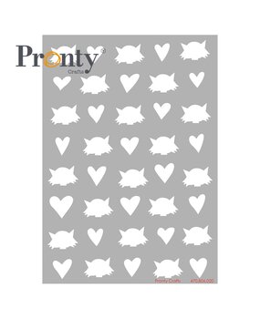 Pronty Crafts Stencil Purrrfect Hearts & Heads A5 (470.806.020) (DISCONTINUED)