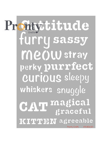 Pronty Crafts Stencil Purrrfect Words A5 (470.806.021) (OUTLET)
