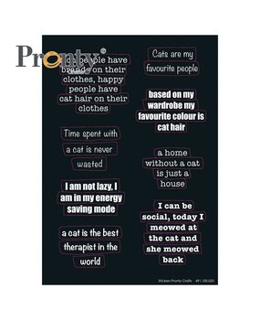 Pronty Crafts Stickers Purrrfect Quotes A5 (491.100.023) (DISCONTINUED)