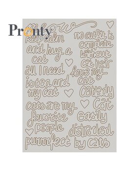 Pronty Crafts Chipboard Purrrfect Quotes A5 (492.001.045) (DISCONTINUED)