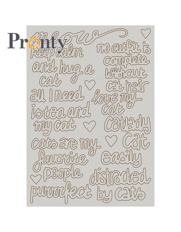 Pronty Crafts Chipboard Purrrfect Quotes A5 (492.001.045) (OUTLET)
