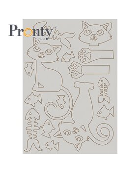 Pronty Crafts Chipboard Purrrfect Shapes A5 (492.001.046) (DISCONTINUED)