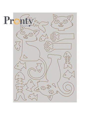 Pronty Crafts Chipboard Purrrfect Shapes A5 (492.001.046) (OUTLET)