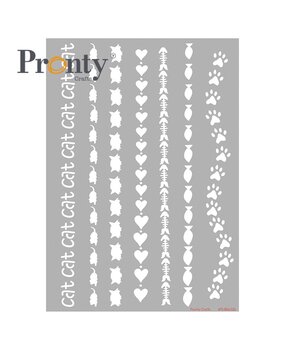Pronty Crafts Stencil Purrrfect Borders A4 (470.806.026) (DISCONTINUED)