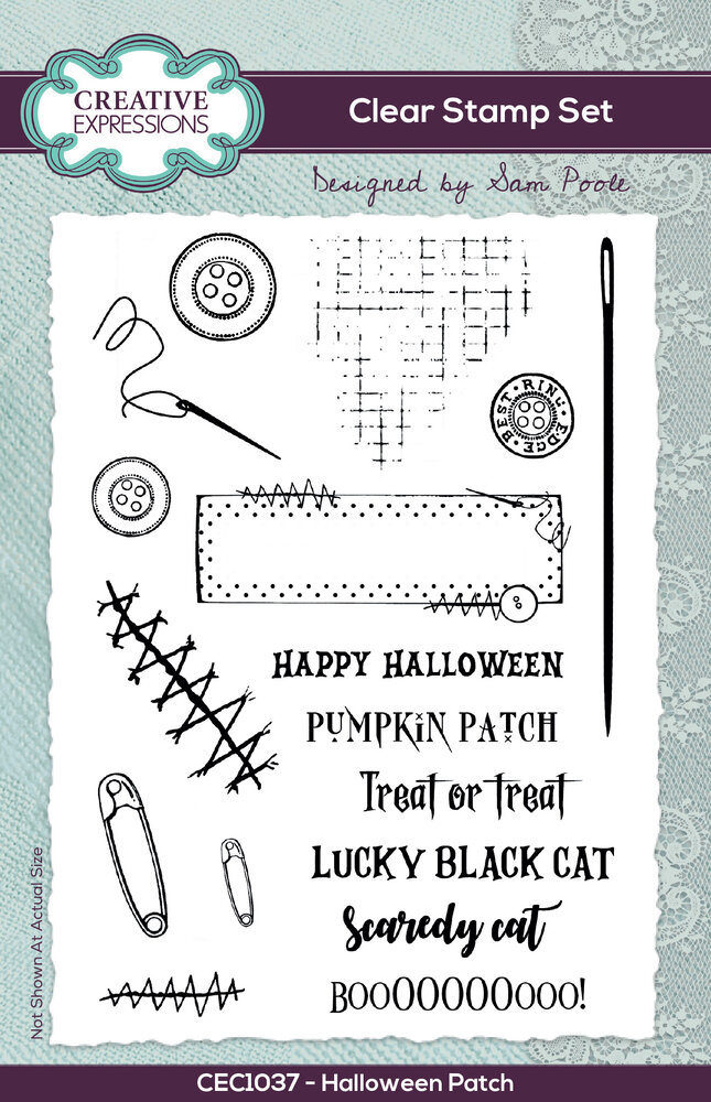 Creative Expressions Sam Poole Clear Stamp A6 Halloween Patch (CEC1037) (OUTLET)
