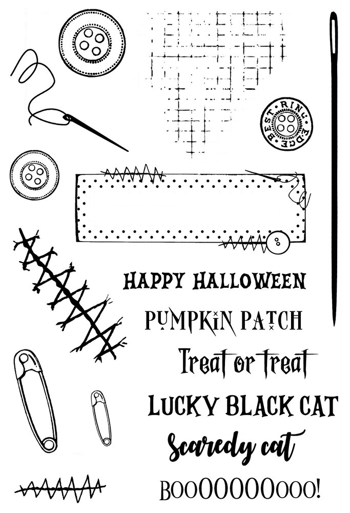 Creative Expressions Sam Poole Clear Stamp A6 Halloween Patch (CEC1037) (OUTLET)