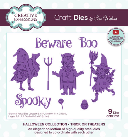 Creative Expressions Sue Wilson Craft Die Trick or Treaters (CED21057) (OUTLET)