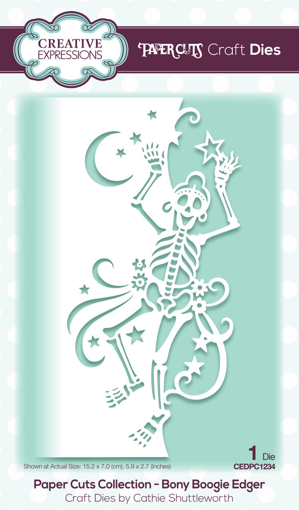 Creative Expressions Cathie Shuttleworth Paper Cuts Cut & Lift Bony Boogie Edger (CEDPC1234) (OUTLET)