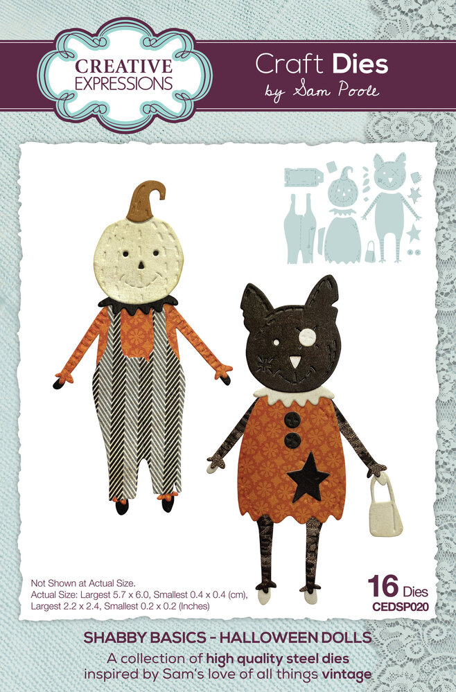 Creative Expressions Sam Poole Craft Die Halloween Dolls (CEDSP020) (OUTLET)