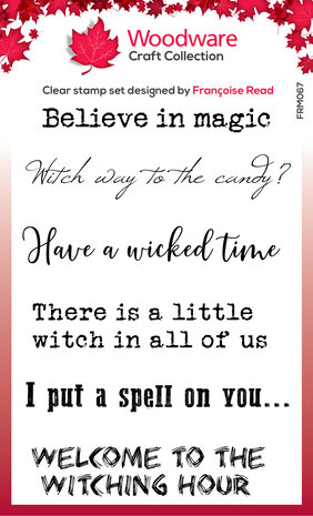Woodware Spell Time Clear Stamps (FRM067) (OUTLET)