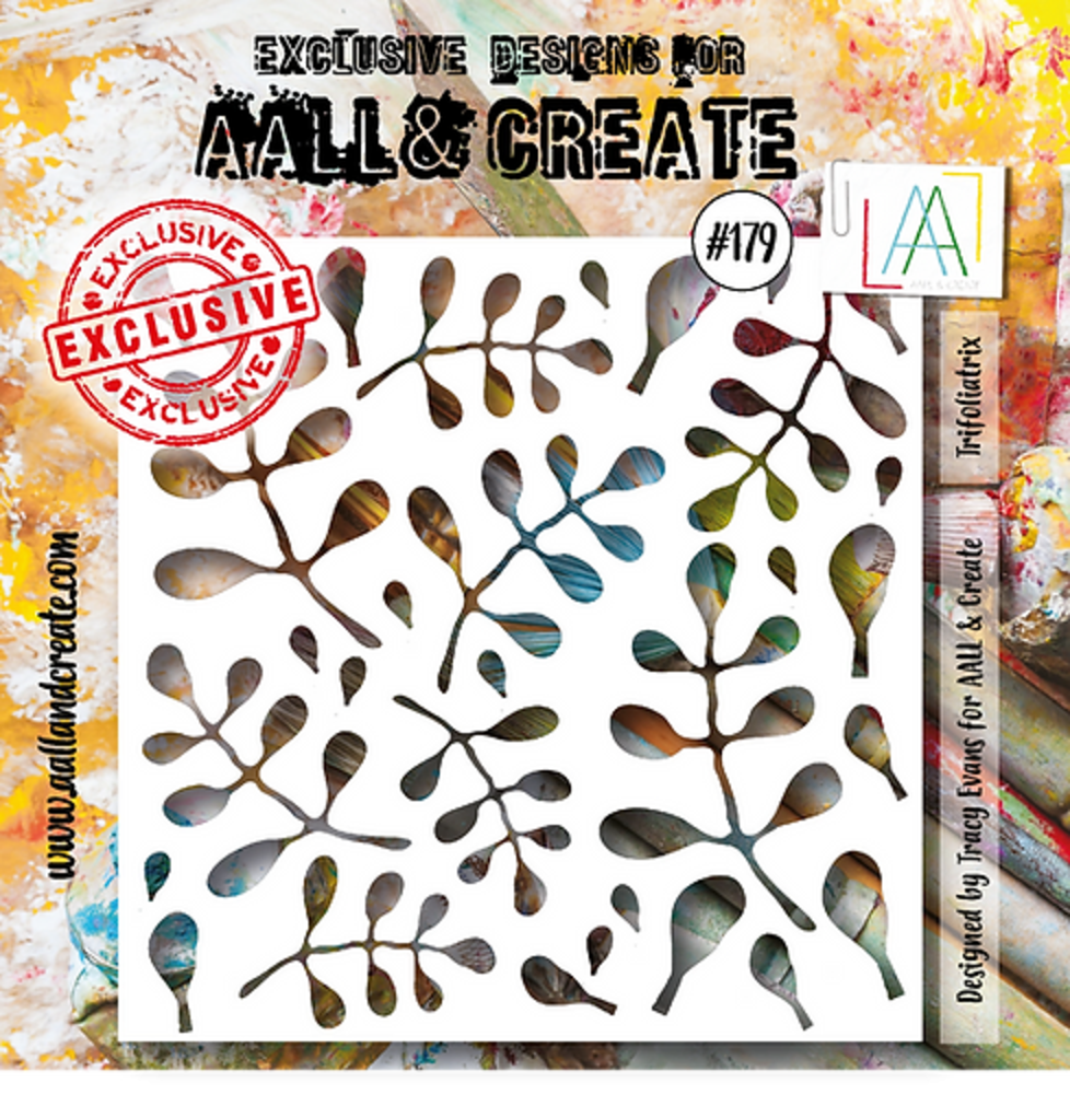 Aall and Create Stencil 6x6 Inch Trifoliatrix (AALL-PC-179) (DISCONTINUED)