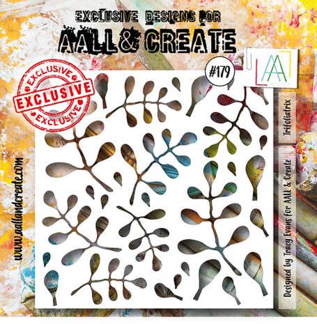 Aall and Create Stencil 6x6 Inch Trifoliatrix (AALL-PC-179) (DISCONTINUED)