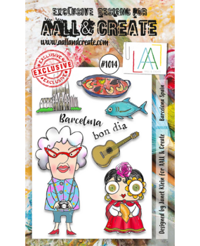 Aall and Create Stamp Set A6 Barcelona Spain (AALL-TP-1014) (DISCONTINUED)
