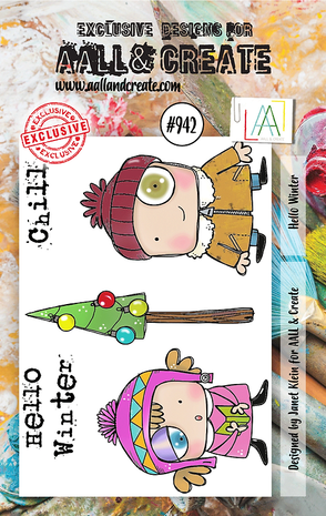 Aall and Create Stamp Set A7 Hello Winter (AALL-TP-942) (DISCONTINUED)