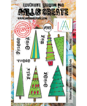 Aall and Create Stamp Set A6 Peace Trees (AALL-TP-949) (DISCONTINUED)