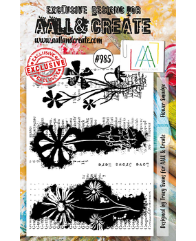 Aall and Create Stamp Set A5 Flower Smudge (AALL-TP-985) (DISCONTINUED)