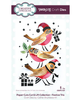 Creative Expressions Cathie Shuttleworth Paper Cuts Cut & Lift Festive Trio (CEDPC1237) (OUTLET)