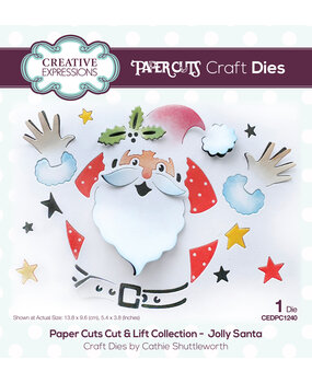 Creative Expressions Cathie Shuttleworth Paper Cuts Cut & Lift Jolly Santa (CEDPC1240) (OUTLET)
