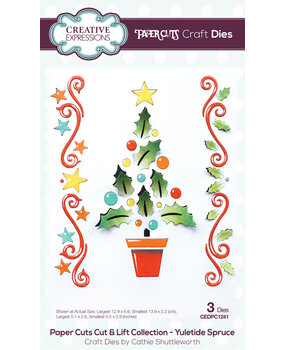 Creative Expressions Cathie Shuttleworth Paper Cuts Cut & Lift Yuletide Spruce (CEDPC1241) (OUTLET)